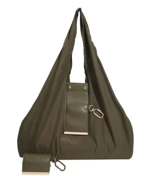 Dark Green foldable tode bag